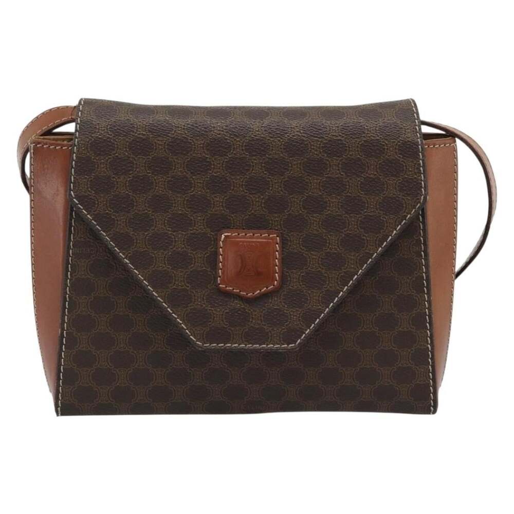 Celine Macadam Shoulder Bag Brown